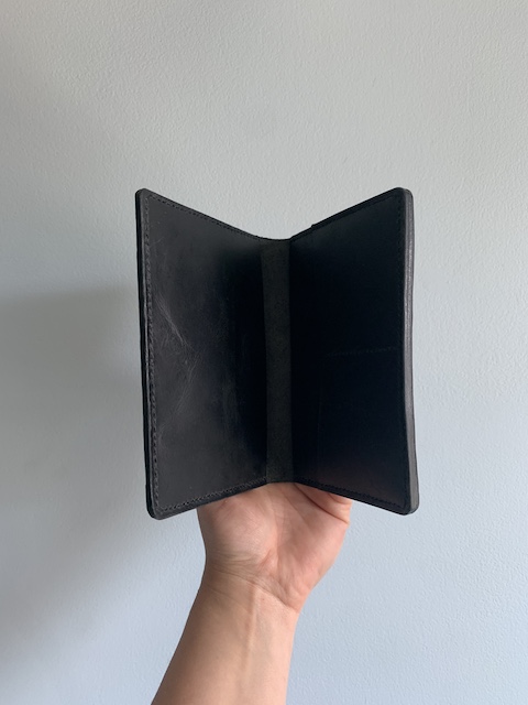 Leather Passport Cover - Black