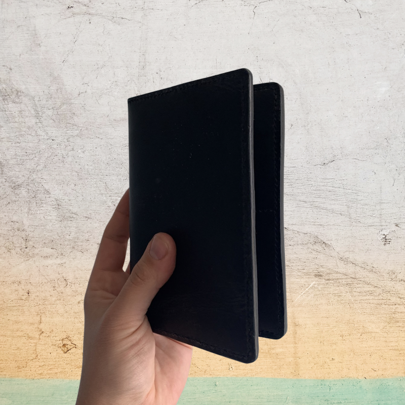 Leather Passport Cover - Black - Image 2