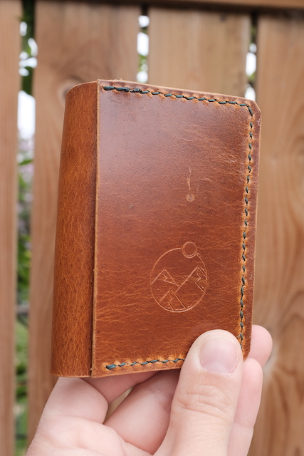 Tan Brown Peak-Fold Wallet
