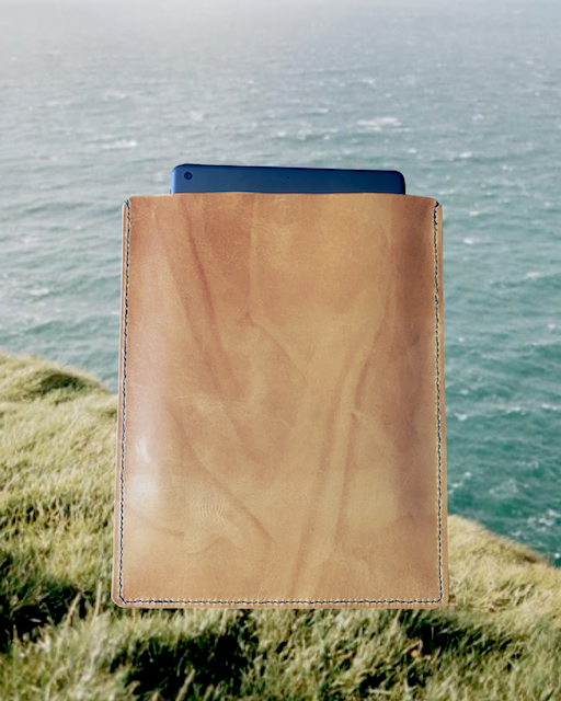 light tan leather ipad sleeve