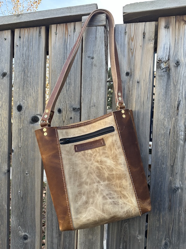 Two-Toned Zipper Tote